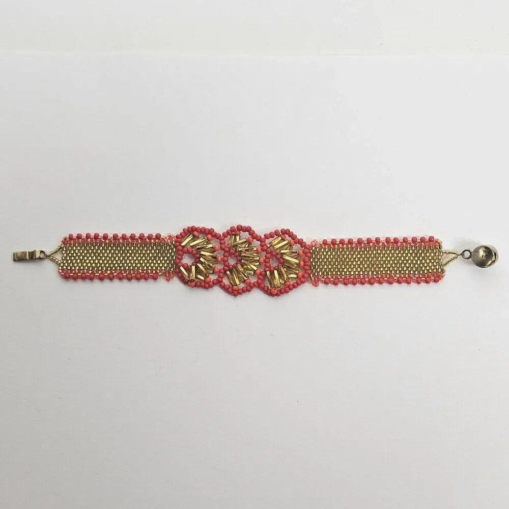Hand Crafted gold red